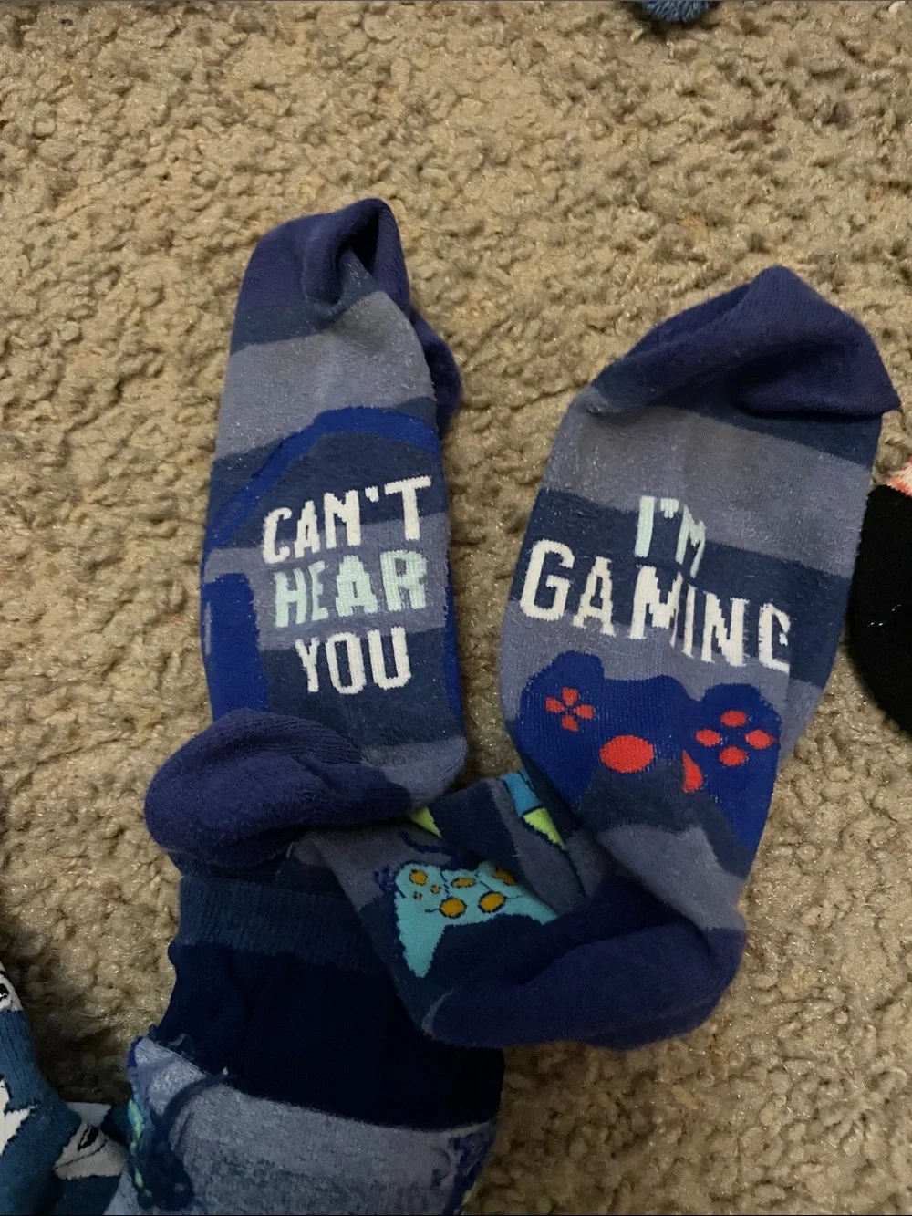 Boys  Multicolor Novelty Socks - Fun Food & Gaming Prints (boys large)